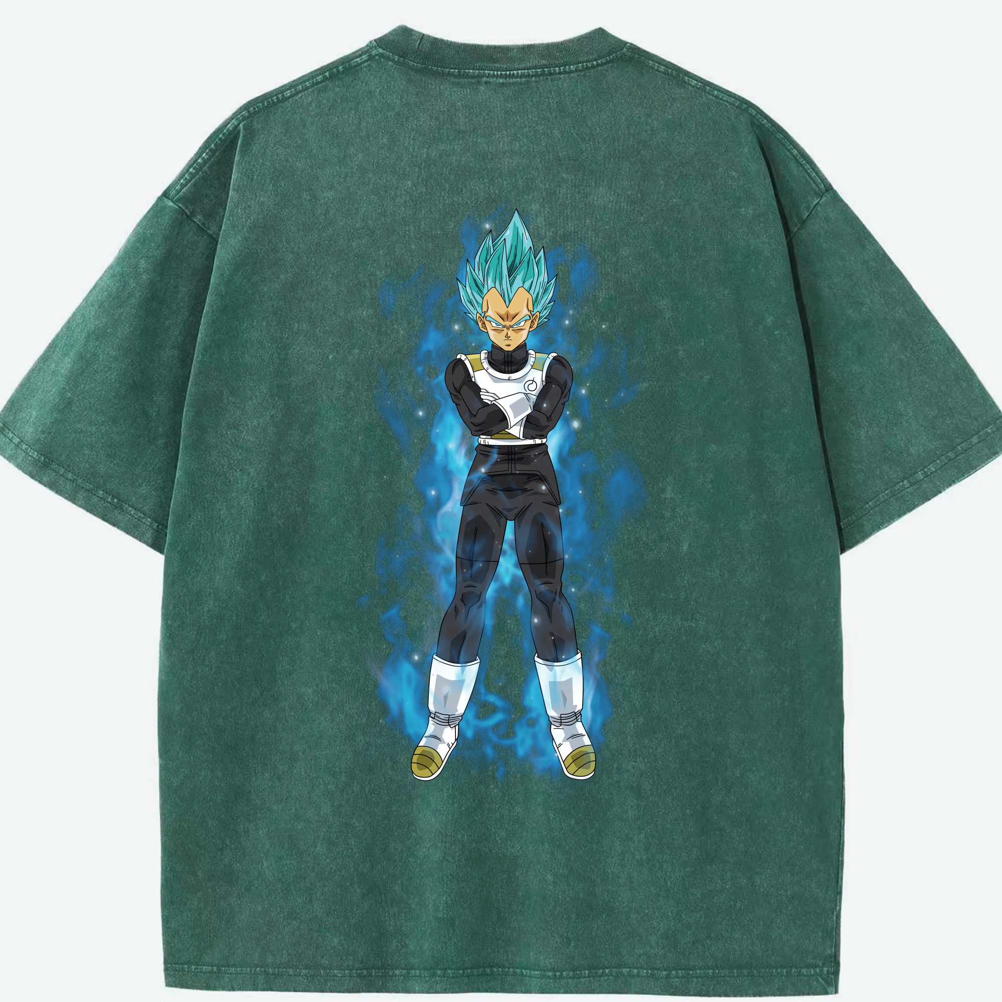 （画像用） ドラゴンボール ベジータ四世（Bejīta Yonsei）DRAGON BALL Vegeta IV 綿100% ヴィンテージ風 半袖Tシャツ（背面プリント）
